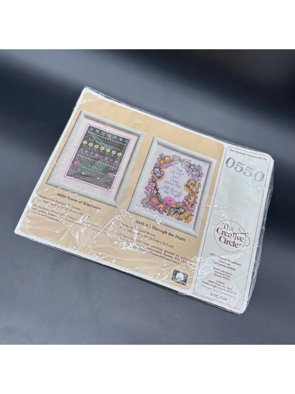 Vintage Floral Embroidery Kit 1986 Creative Circle Seeds Of Kindness Flowers - Picture 1 of 5